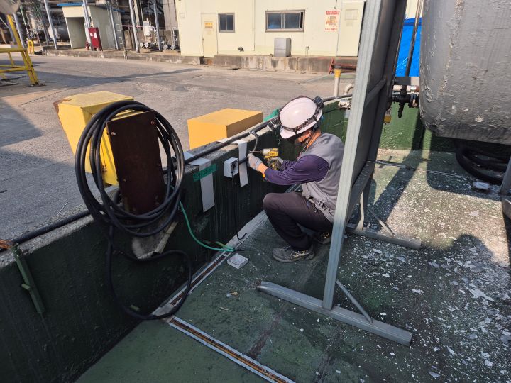 유해화학물질 누출 감지 센서 현장 설치 완료 및 테스트