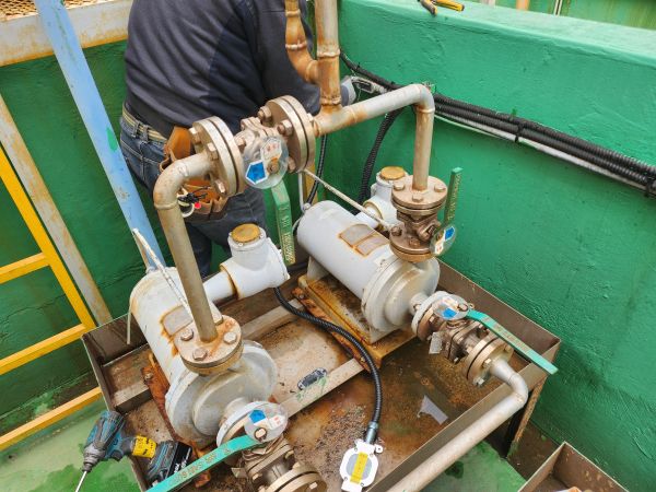 유한테크 신형 전자식 누액감지기 교체 설치 완료 1